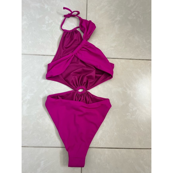 Free People X AGUA BENDITA• SUKI Bloom One-Piece Crimson - Picture 7 of 13